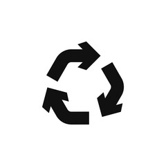 Recycle logo symbol. Arrow vector illustration