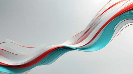 Fototapeta premium abstract white teal red wave having space for text ,banner poster web header backdrop design ,wallpaper