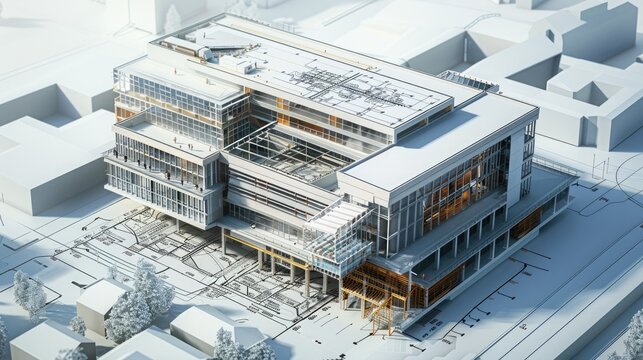 Visualizing a BIM model of a building.