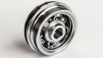 Modify taper bearing on a white background, Motorcycle taper bearing close-up, Motorcycle modify. Automotive parts isolated on white. Photo realistic photo.