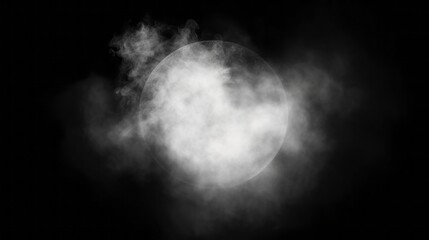 Smoke black ground fog cloud floor mist background steam dust dark white horror overlay. Ground smoke haze night black water atmosphere 3d magic