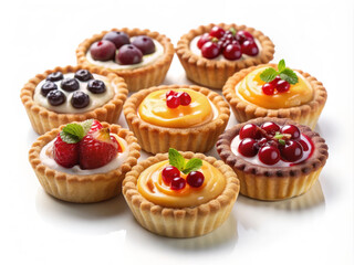 Orange Mini Tarts with Red Currants