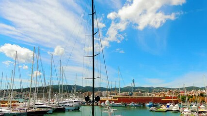 Parking sailing ships in Marina Palma, Majorca