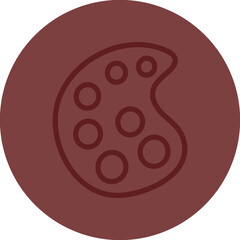 Color Palette Vector Line Maroon Circle Maroon