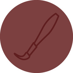 Paint Brush Vector Line Maroon Circle Maroon