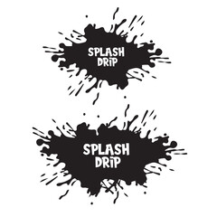 Splatter drip black and white collcetion