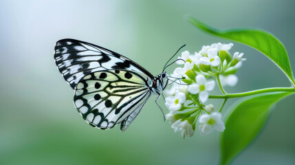 Closeup of a butterfly on a flower, symbolizing biodiversity