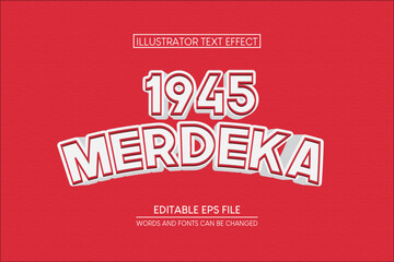 1945 merdeka Text Effect. editable text effect