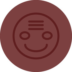emoji pundat Vector Line Maroon Circle Maroon