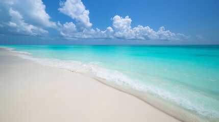 Fototapeta premium Tranquil beach with turquoise waters 