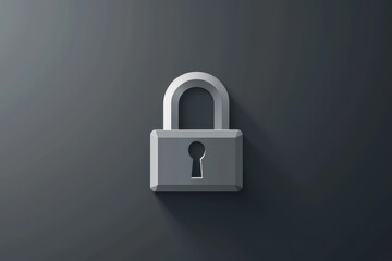 Fototapeta premium a lock with a white key on a dark background