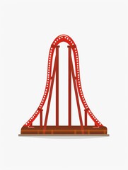 Obraz premium a roller coaster ride on a white background