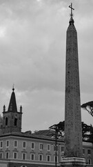 View of the Egyptian obelisk on the Piazza del Poppolo