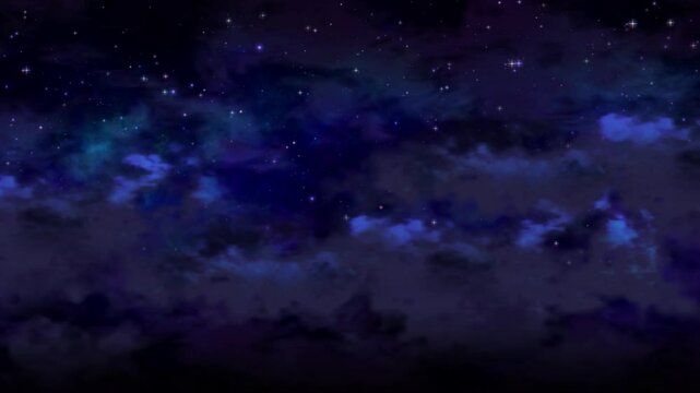 星空　青　ループ　FHD　30fps
