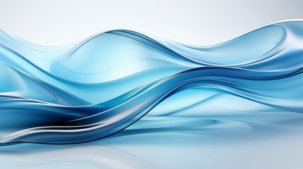 Obraz premium Abstract blue wave graphics minimalist background