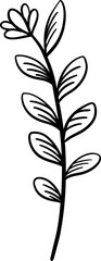 Fototapeta premium Simplicity floral freehand drawing flat design.