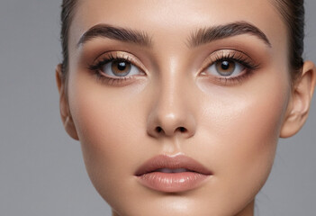Fototapeta premium Highlighting the cheekbones and brow bone for a sculpted look. 
