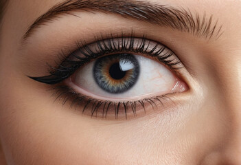 Obraz premium Lining the eyes with a kohl pencil for a dramatic effect. 