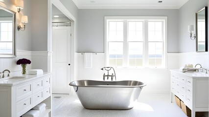 Fototapeta premium silver bathtub