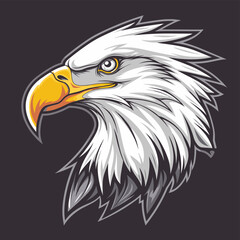 Eagle esport mascot logo design. Icon, sticker, head, vector, esport, sport, sticker