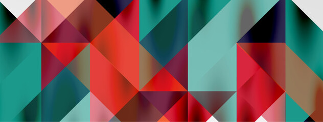 Tech minimal overlapping triangle shapes elements geometric graphic pattern