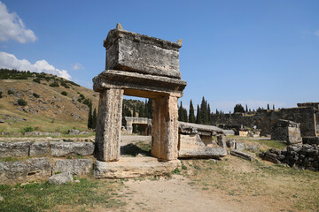 Naklejka premium Ruins in the Roman city of Hierapolis, Turkey