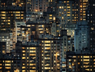 Urban Radiance: Focus-Stacked Lights in Striped Arrangements at Dusk
