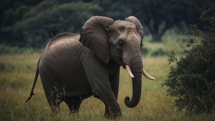 Obraz premium A captivating view of elephants highlighting their majestic and peaceful nature