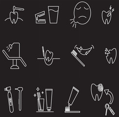 dentist icons collection 
