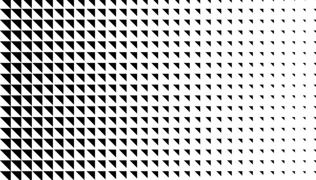 Fully editable vector element. Halftone Triangular pattern for background and jersey design. Black isolated on white background. Vector Format Illustration 