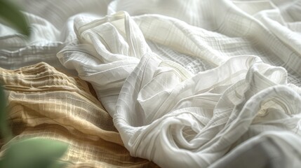 Reusable Fashion, A trendy clothing made from sustainable fabrics like organic cotton and hemp, advocating for eco-conscious fashion choices. Generative AI.