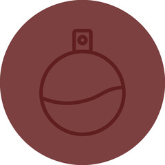 Perfume Bottle Vector Line Maroon Circle Maroon