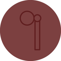 Monocle Vector Line Maroon Circle Maroon