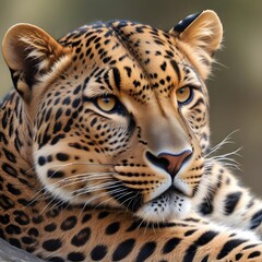 Obraz premium close up portrait of a leopard
