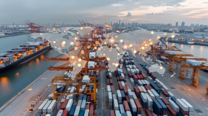 Global Trade and Economic Impact Symbolized in Diverse Objects with Deep Depth of Field