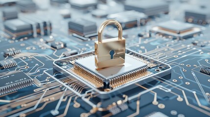 Encrypted World: Conceptual Image of Digital Security and Privacy with Deep Depth of Field