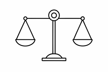 Balance Line Icon stock illustration