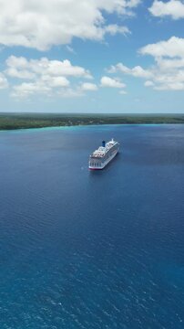 Aerial video, Lipo Island Cruise is part of the Loyalty Islands, in the archipelago of New Caledonia