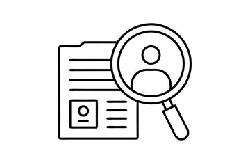 Job search, cv icon gray color stock illustration