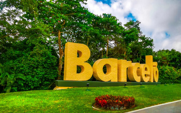 Huge resort and hotel complex Barcelo Playa del Carmen Mexico.