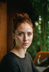 Beautiful Freckled Woman