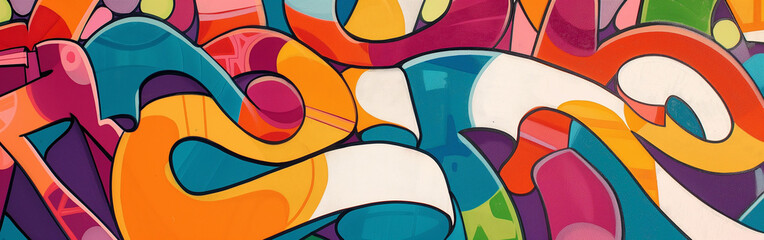 Fototapeta premium with silver marker pen on white paper, colourful and vibrant calligraphy style graffiti