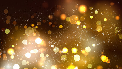 Abstract Dark Orange Blurred Lights