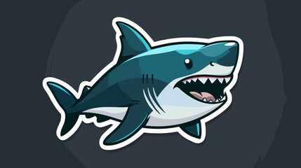 Fototapeta premium Shark esport mascot logo design, sticker shark