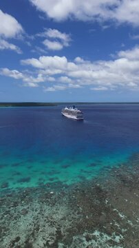 Aerial video, Lipo Island Cruise is part of the Loyalty Islands, in the archipelago of New Caledonia