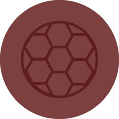 Fototapeta premium football Vector Line Maroon Circle Maroon