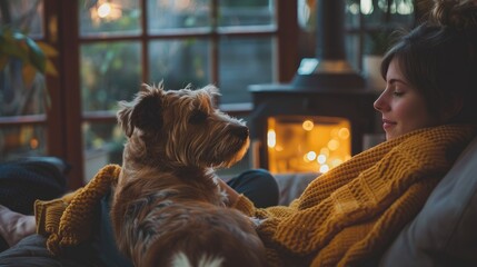 Cozy Home Bonding: Pets and Owners Together