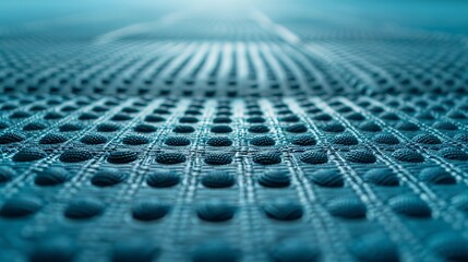 A blue rubber mat, suitable for yoga, judo, or a kids' playground, featuring a textured background.