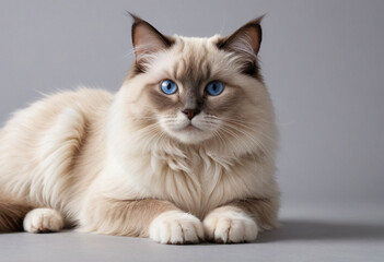 Obraz premium A laid-back Ragdoll cat known for its floppy body. 