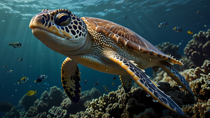 Obraz premium Tortuga de mar.